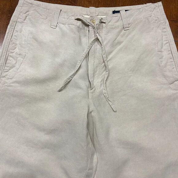 Banana Republic Vintage 2003 Linen Blend Light Tan Pants Men's Size 35 x 32 - Picture 2 of 9